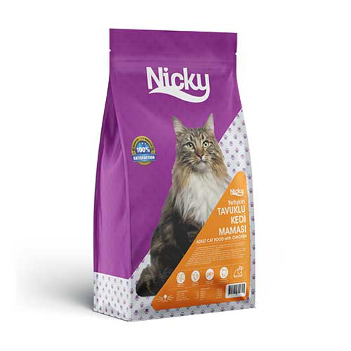 Nicky Yetişkin Tavuklu Kedi Maması 15 kg. resmi