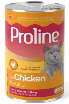 proline yetişkin kediler için tavuklu konserve mama 400 gr resmi