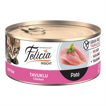 felicia ınsıght yavru ve anne kediler için tavuklu konserve mama 200 gr resmi
